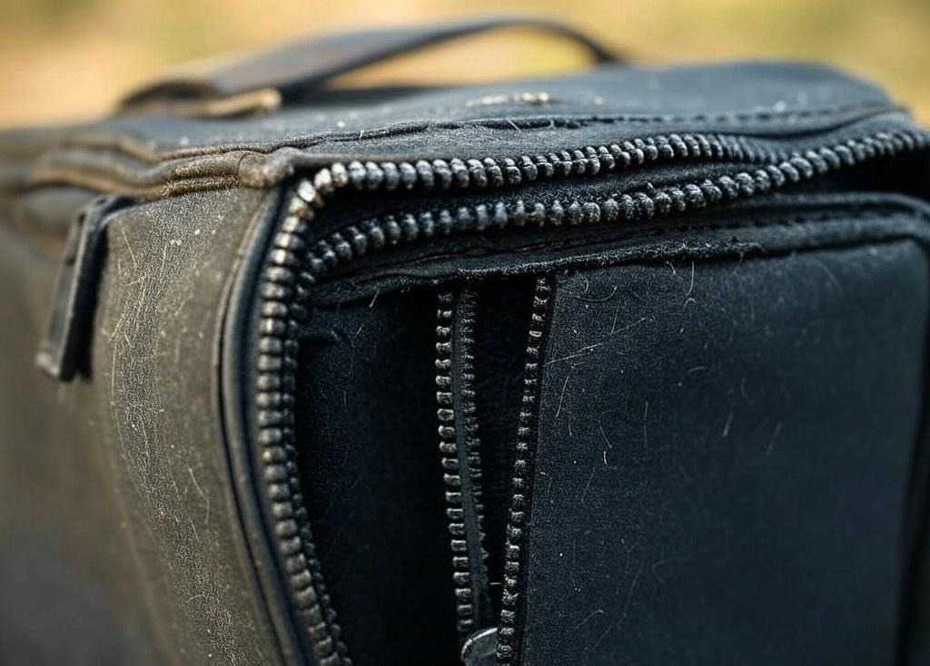 Missing zipper pull on bag